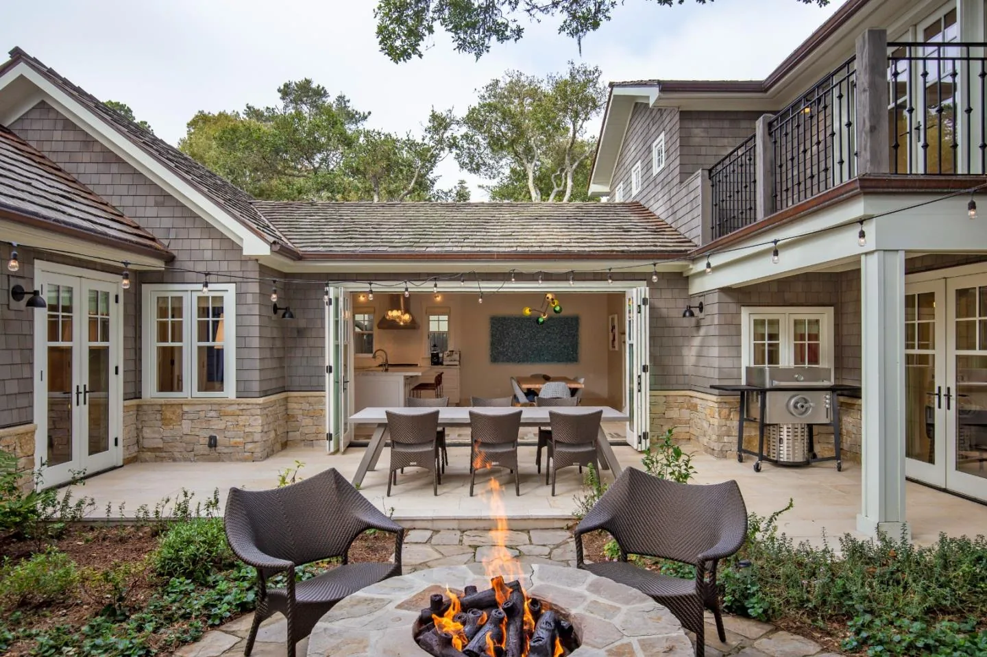 Residence and exterior fire pit by Adam Jeselnick Architect